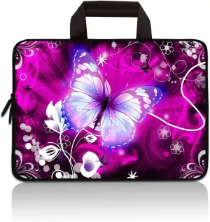 11" 11.6" 12" 12.1" 12.5" inch Laptop Carrying Bag Case Notebook Ultrabook Bag Tablet Cover Neoprene Fit Samsung Google Acer HP DELL Lenovo Asus (11 11.6 12.1 12.2 inch, Purple Butterfly)