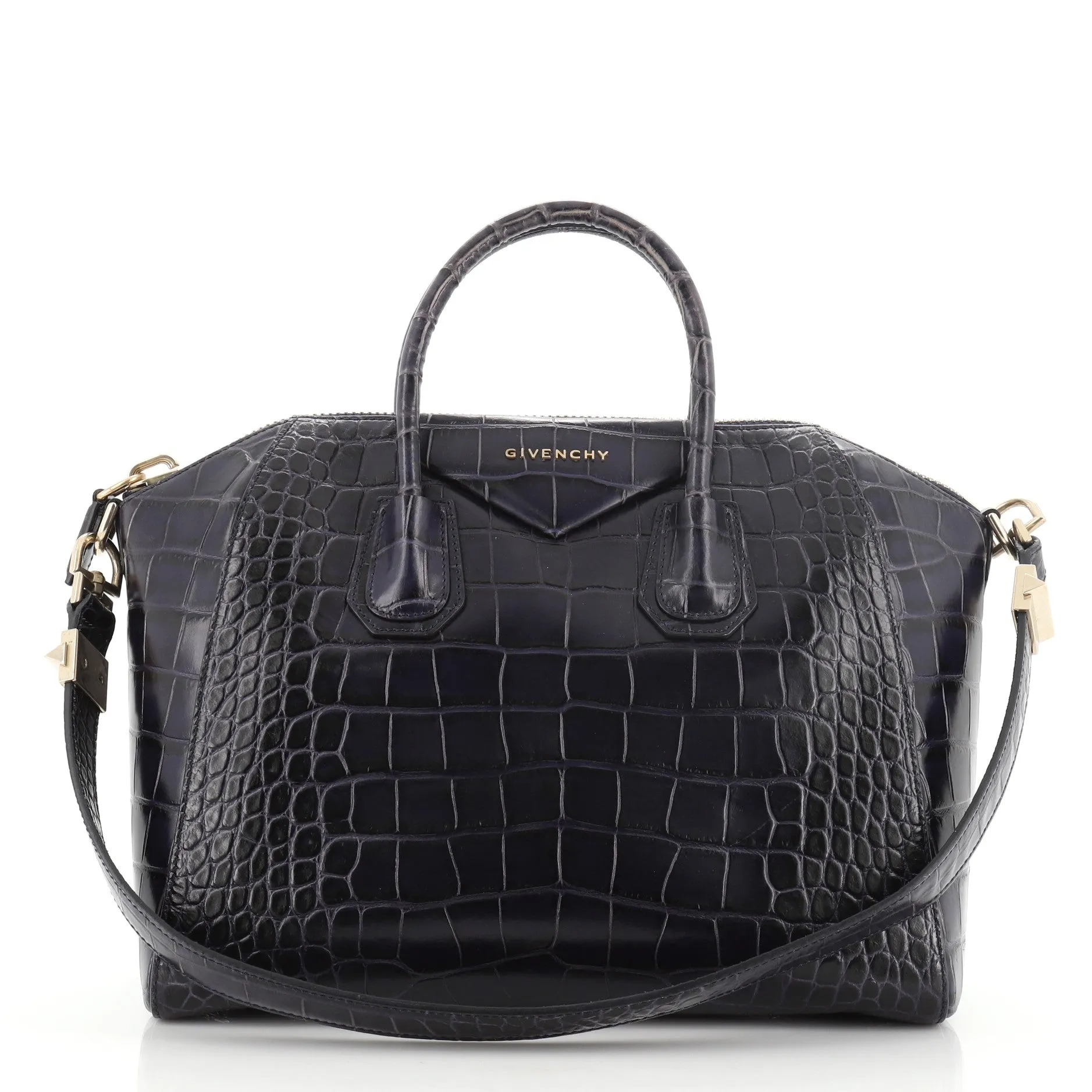 Antigona Bag Crocodile Embossed Leather Medium