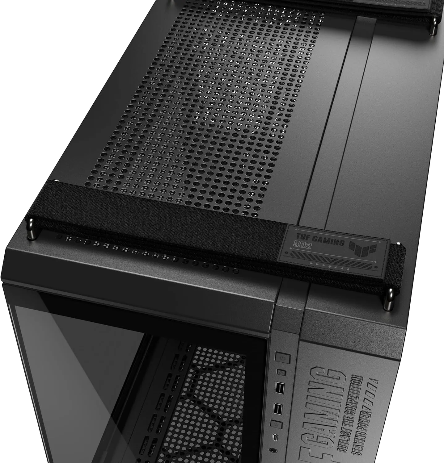 ASUS TUF Gaming GT502 Horizon ATX Mid-Tower Gaming Case (Boundless Panoramic Design, Dual-Chamber, Independent CPU and GPU Cooling Zones, Tool-Free Side Panels, USB 10 Gbps Type-C Front Panel)