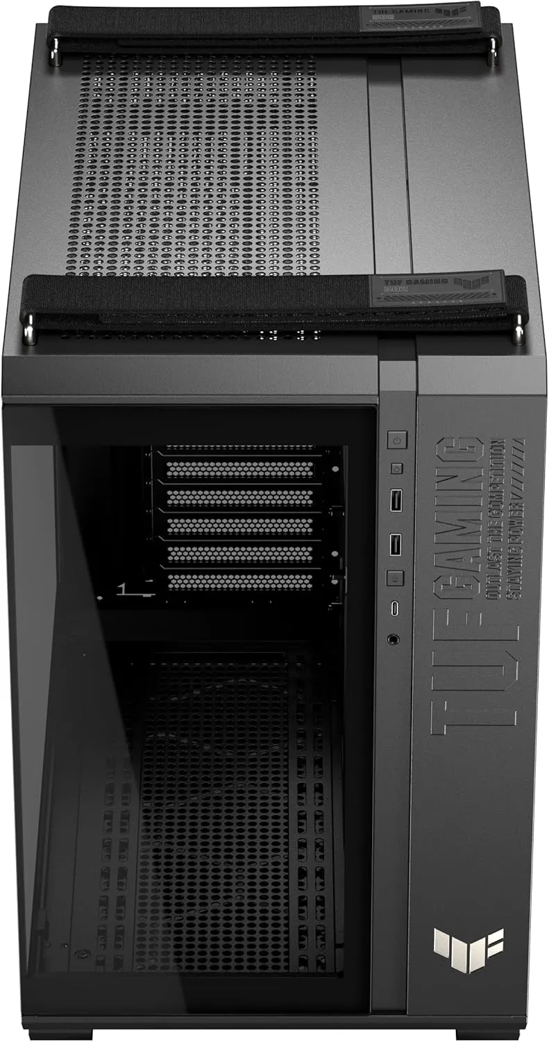 ASUS TUF Gaming GT502 Horizon ATX Mid-Tower Gaming Case (Boundless Panoramic Design, Dual-Chamber, Independent CPU and GPU Cooling Zones, Tool-Free Side Panels, USB 10 Gbps Type-C Front Panel)