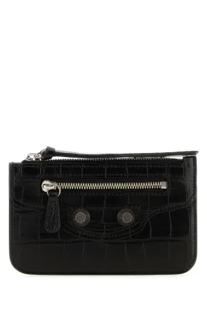BALENCIAGA | Black leather Le Cagole wallet