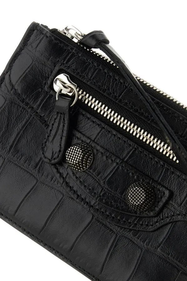 BALENCIAGA | Black leather Le Cagole wallet