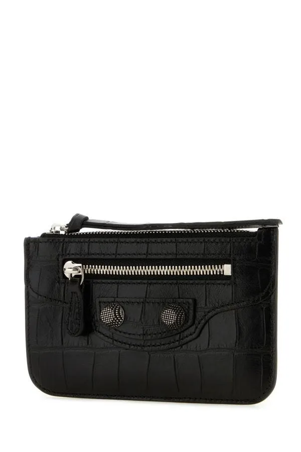 BALENCIAGA | Black leather Le Cagole wallet