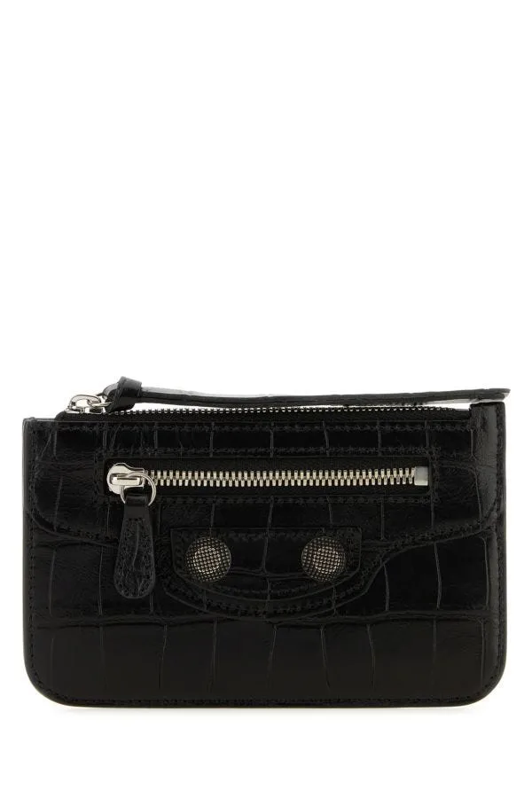 BALENCIAGA | Black leather Le Cagole wallet