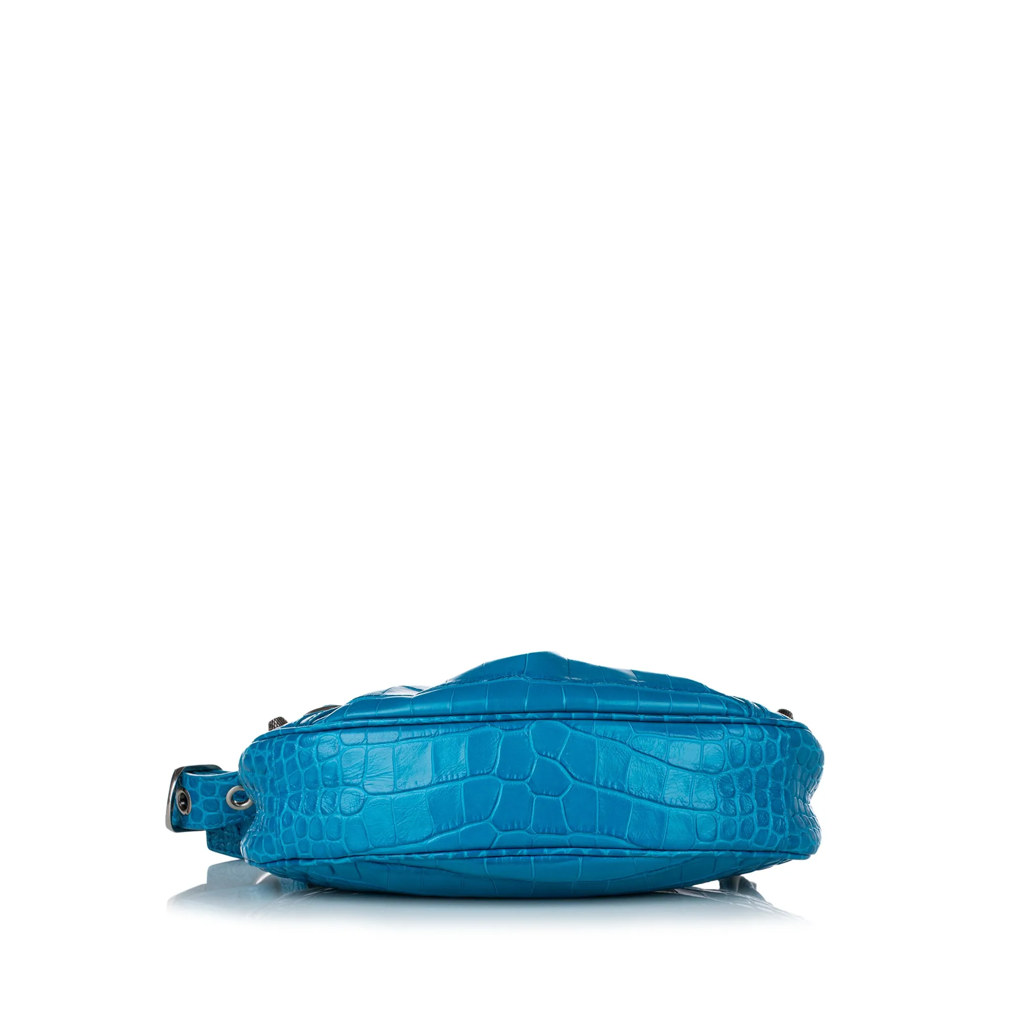 Balenciaga Croc Embossed Motocross Le Cagole Shoulder Bag - '20s