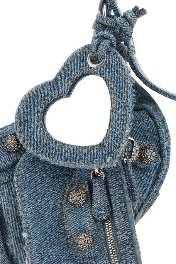 BALENCIAGA | Denim Le Cagole XS shoulder bag