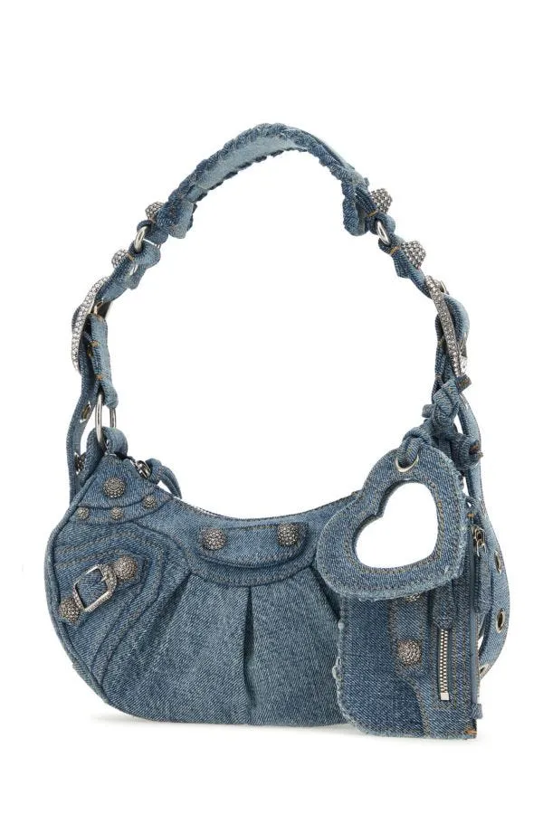 BALENCIAGA | Denim Le Cagole XS shoulder bag