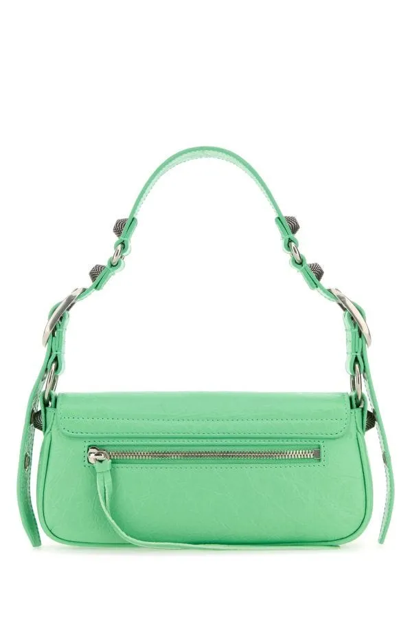 BALENCIAGA | Light green leather Le Cagole Sling XS shoulder bag
