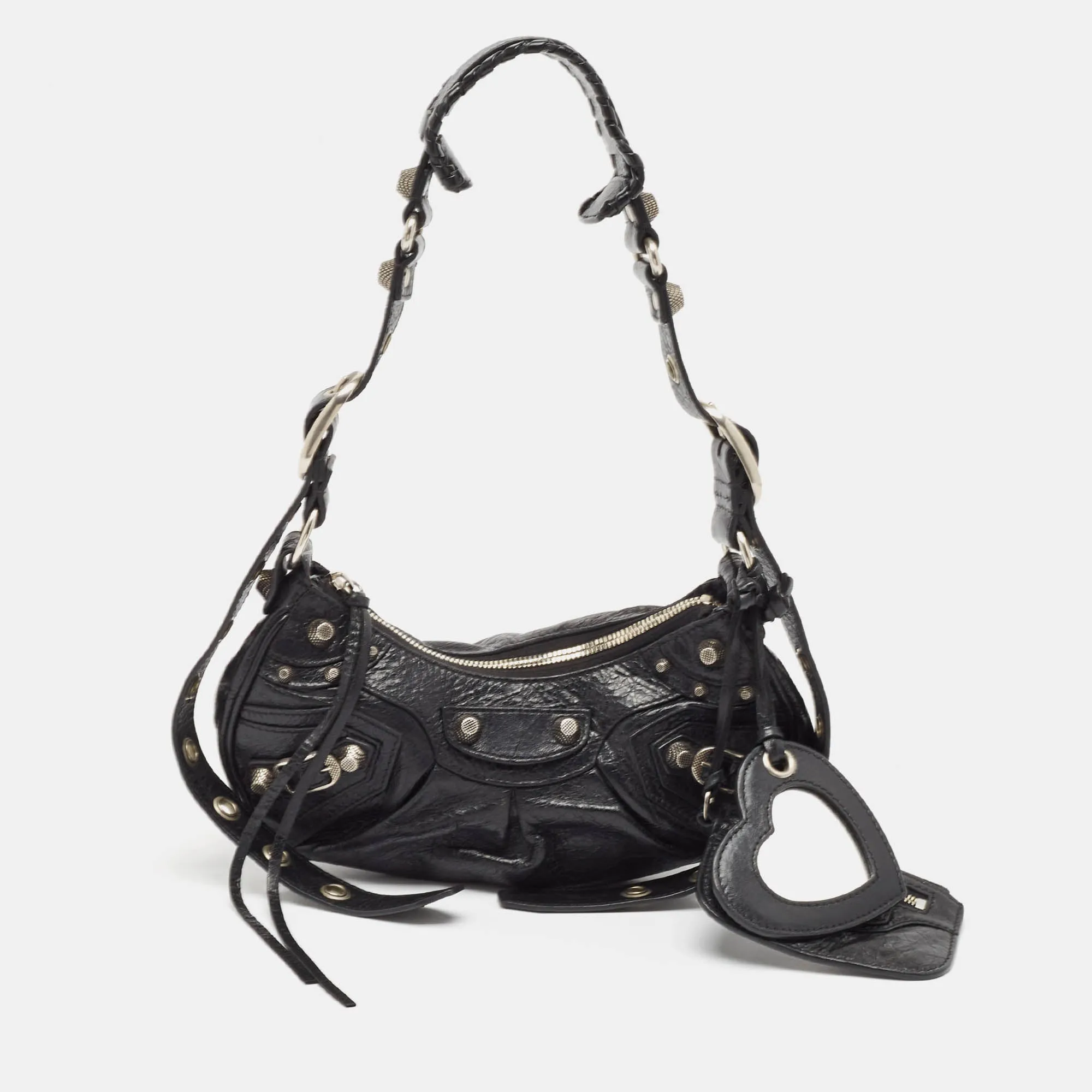 Black Leather XS Le Cagole Shoulder Bag