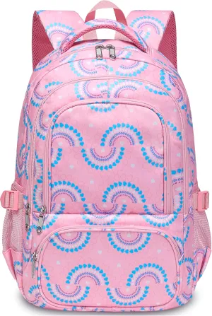 BLUEFAIRY Kids Backpacks for Boys Girls Elementary Primary Middle School Bookbags Back to School Bags for Childs Age 6-8 Mochilas Escolares para Nios Nias 17 Inch Peach Pink