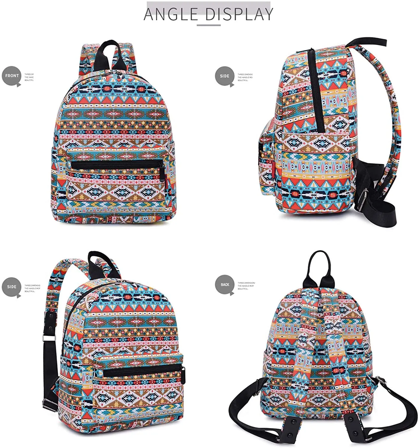 Bravo! Fashion Design Leatherette 12" Backpack (Boat Anchor)