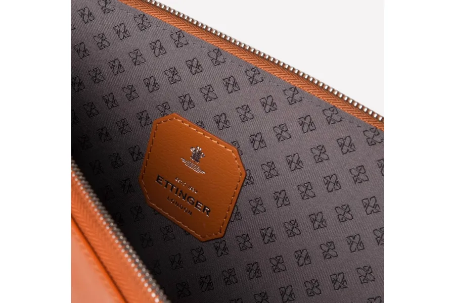 Capra Large Zip Clutch - Tan