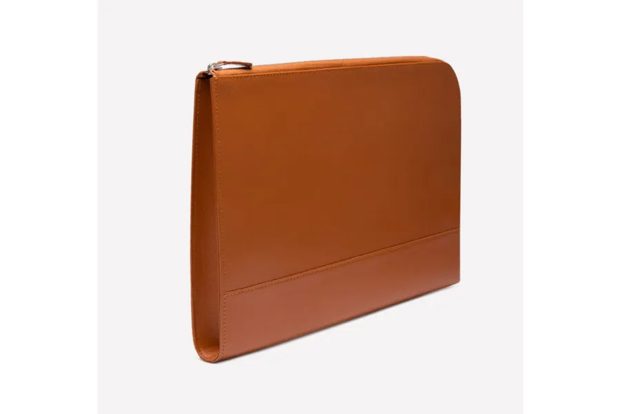Capra Large Zip Clutch - Tan