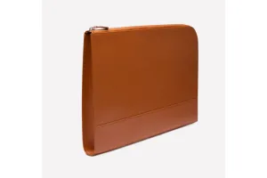 Capra Large Zip Clutch - Tan