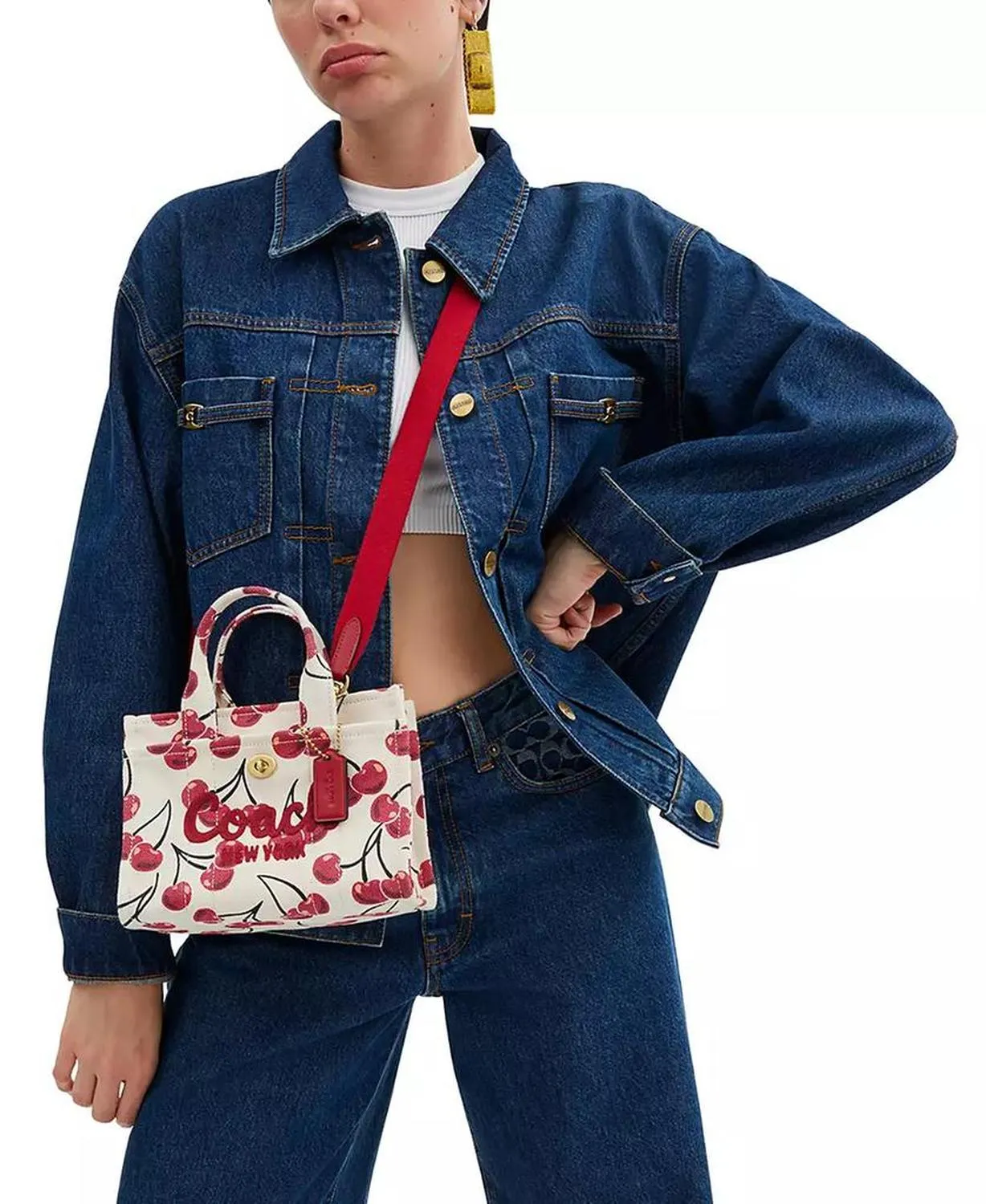 Cargo Cherry Print Canvas Tote Bag 20