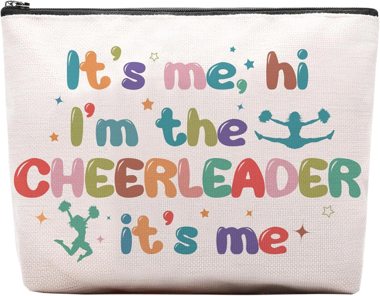 Cheerleading Gifts Makeup Bag, Gifts for Cheerleaders, Cheer Bag Stuff, It's Me Hi I'm The Cheerleader Cosmetic Bag, Cheerleading Teammate Gift for Women