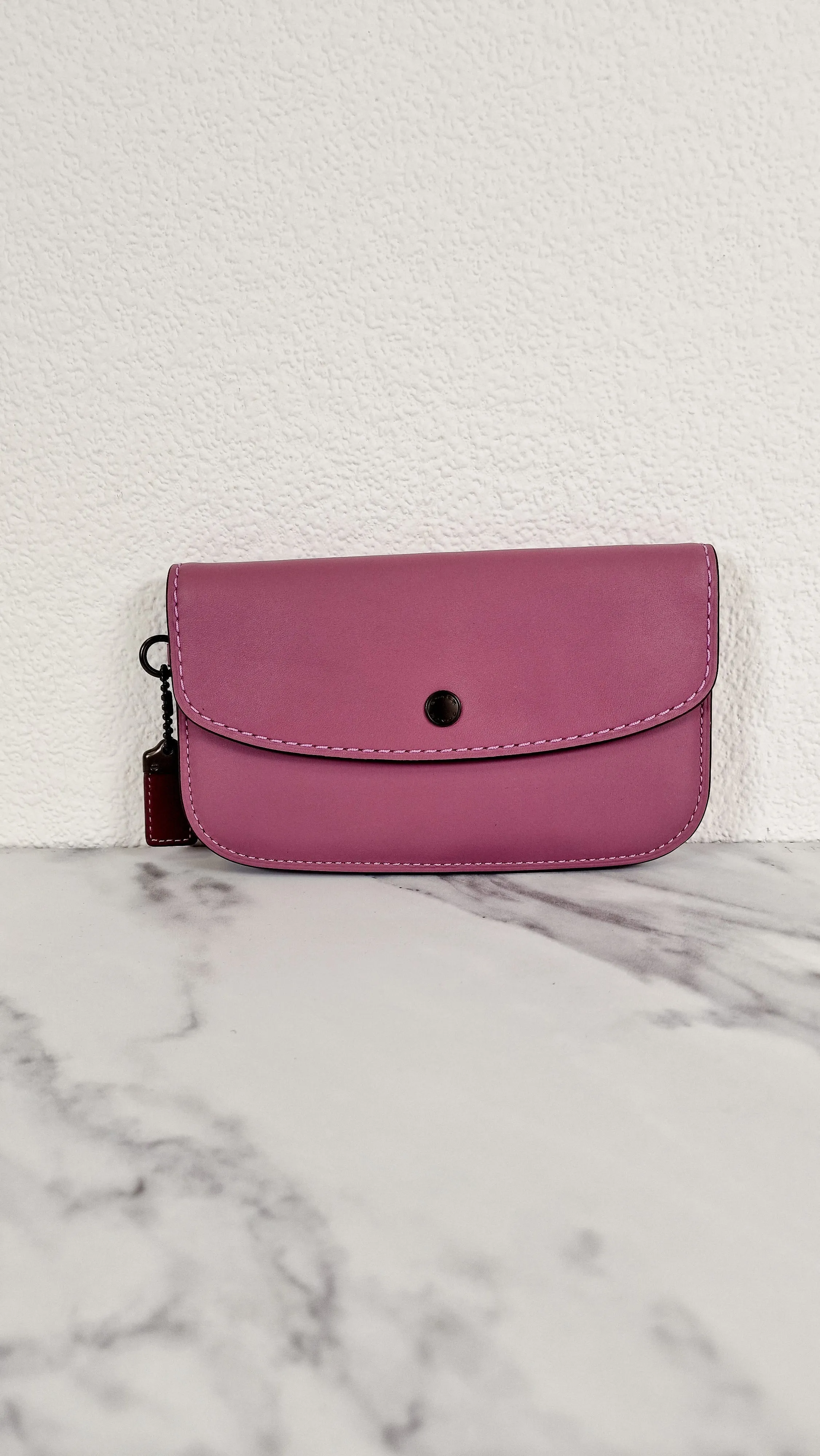 Coach 1941 Clutch Wallet in Primrose Pink Purple Smooth Leather - Coach 58818