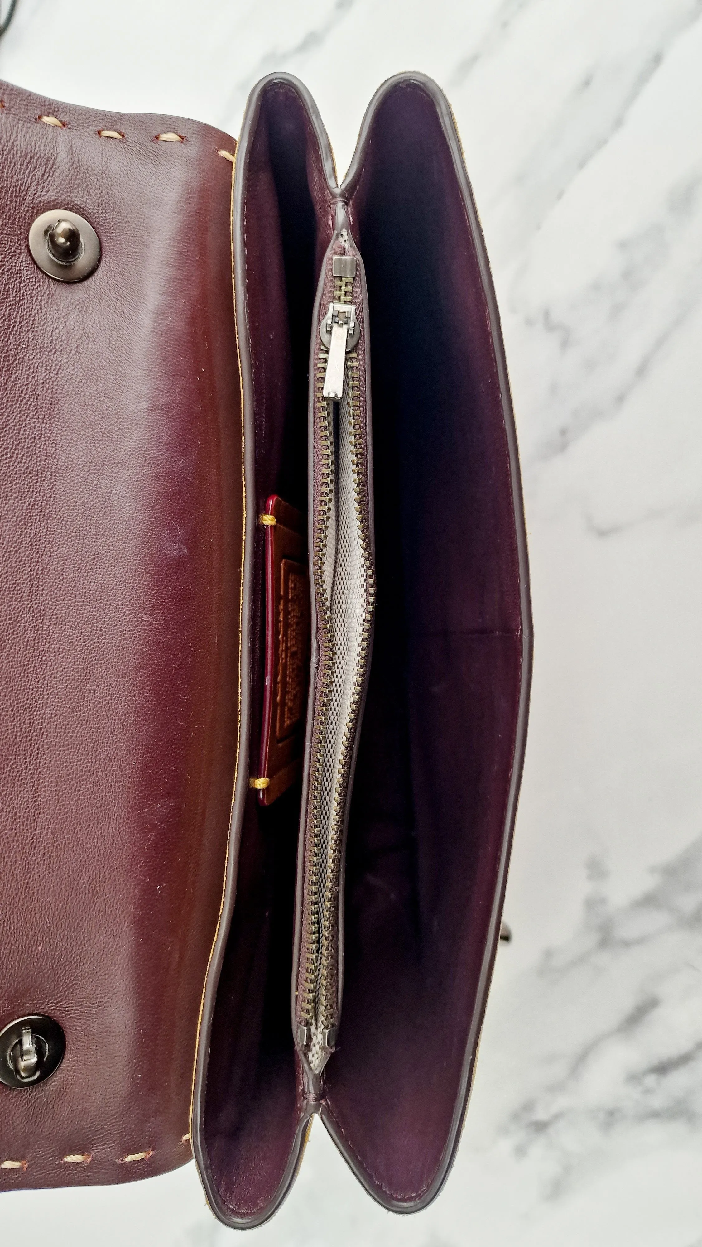 Coach 1941 Swagger Crossbody in Flax Yellow Suede & Smooth Leather - Clutch Shoulder Bag- Coach 25833