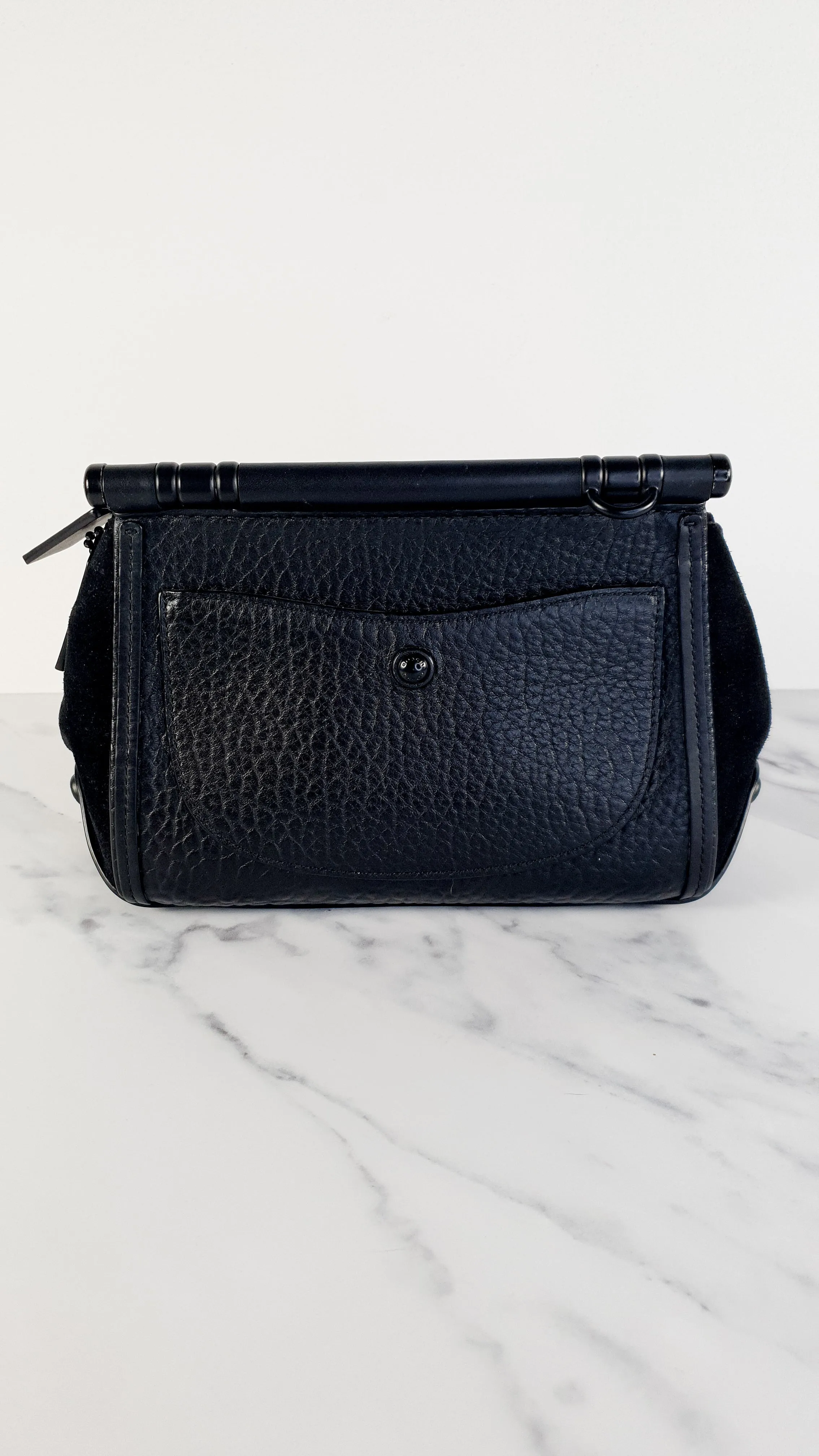 Coach Drifter Crossbody Bag in Black Leather & Suede - Coach 59048