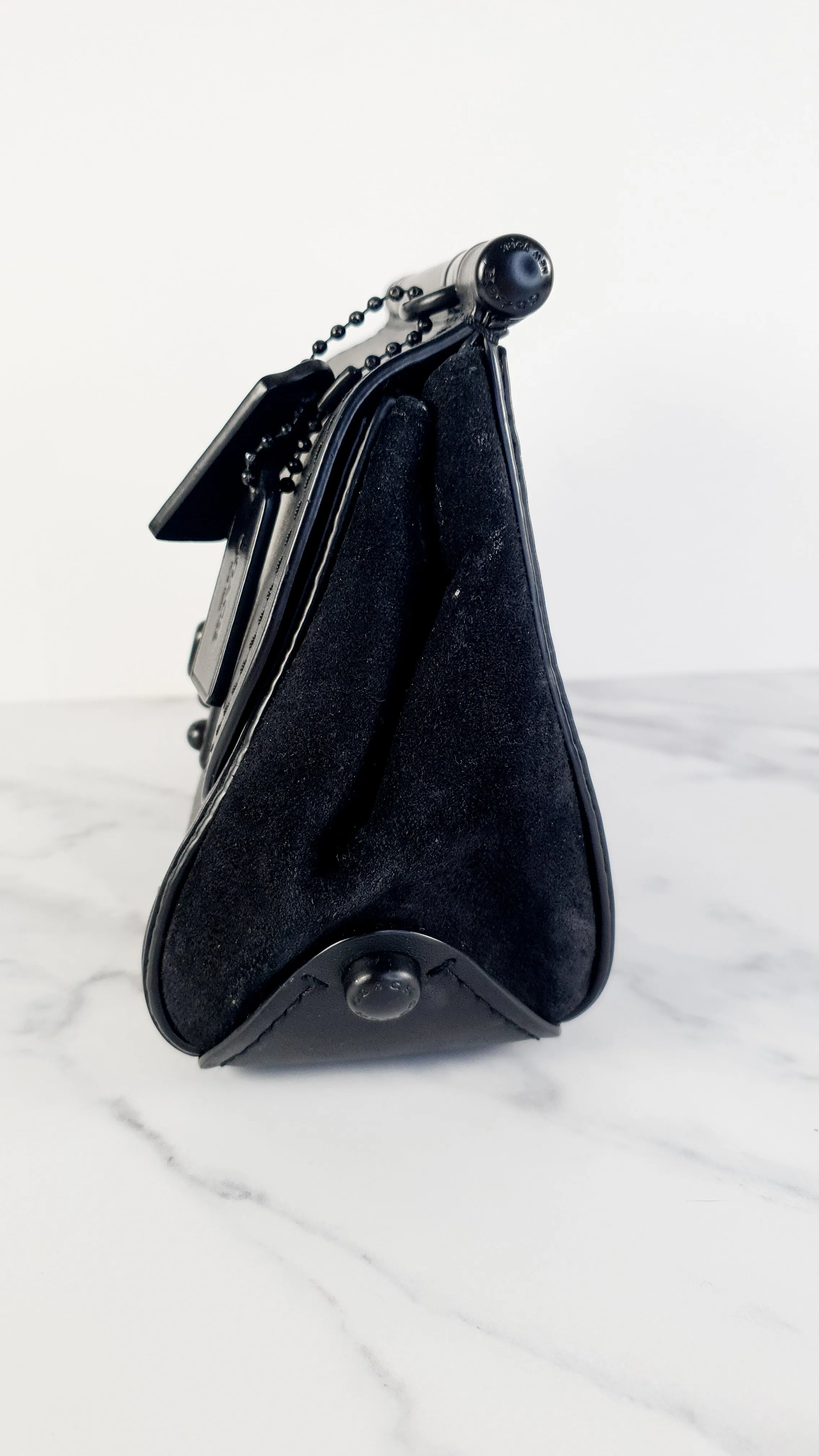 Coach Drifter Crossbody Bag in Black Leather & Suede - Coach 59048