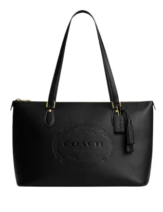 Coach Gallery Tote With Coach Heritage