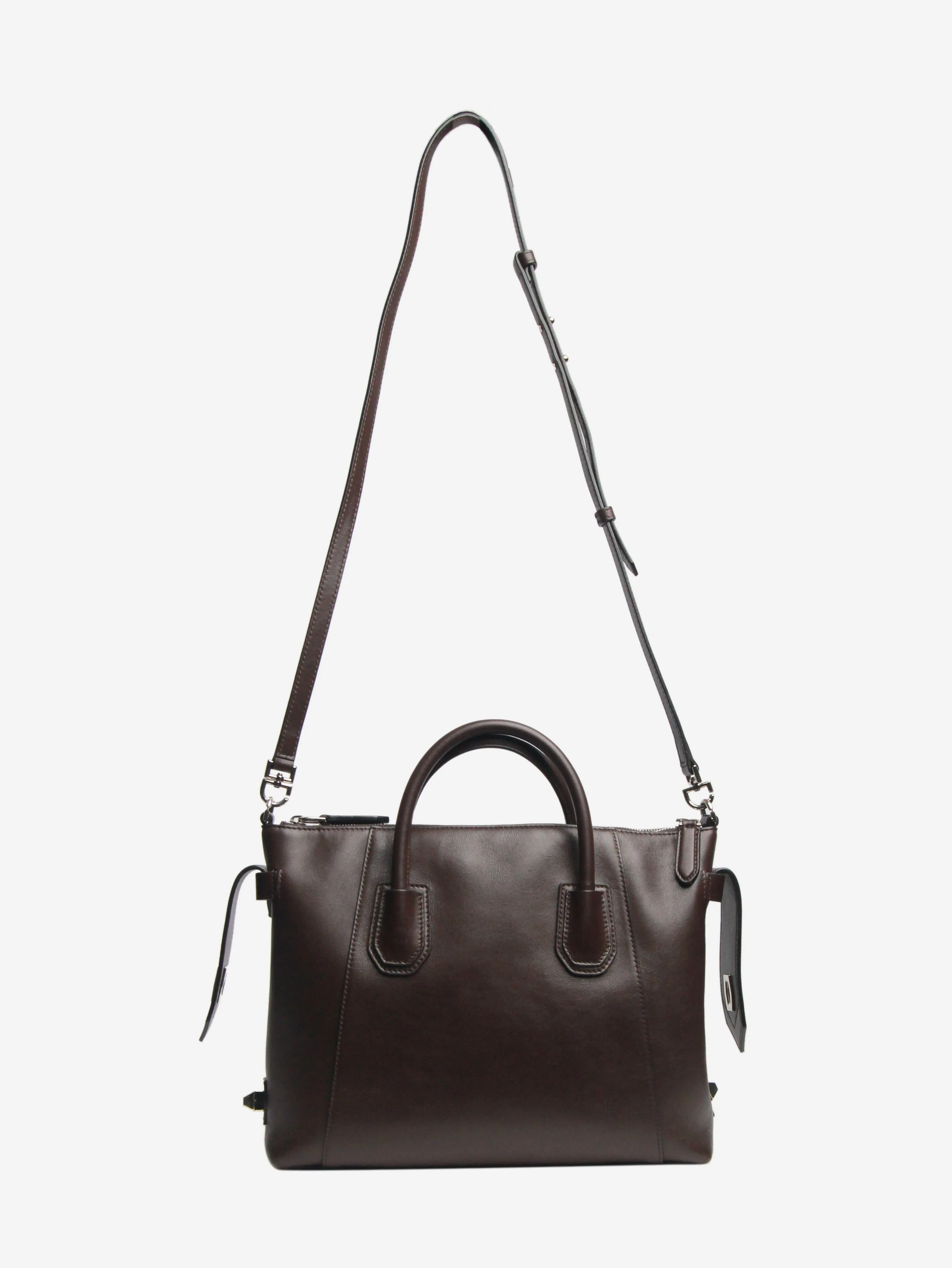 Dark brown Antigona shoulder bag