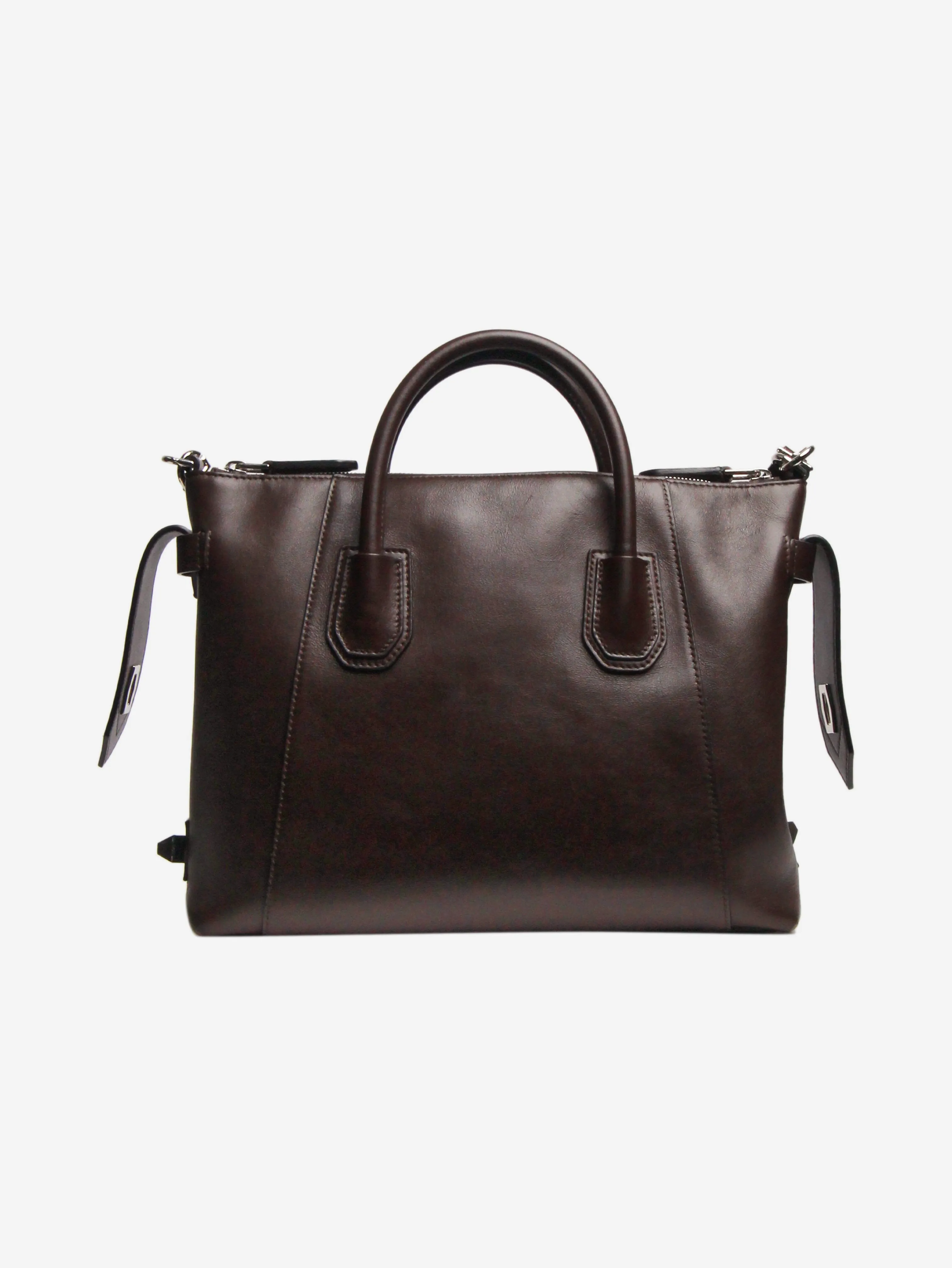 Dark brown Antigona shoulder bag