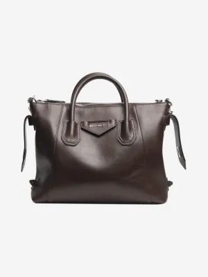 Dark brown Antigona shoulder bag