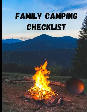FAMILY CAMPING CHECKLIST: Camping checklist for family- Rei camping checklist- Filling your bucket book - Laid back camp- Gift for Campers- Perfect RV ... Beautiful camping site- Car camping checklist Paperback  June 2, 2021