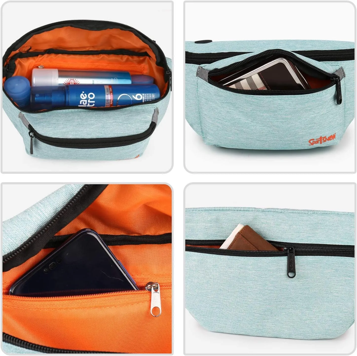 Fanny Pack for Men Women - Waist Bag Pack - Lightweight Belt Bag for Travel Sports Hiking
