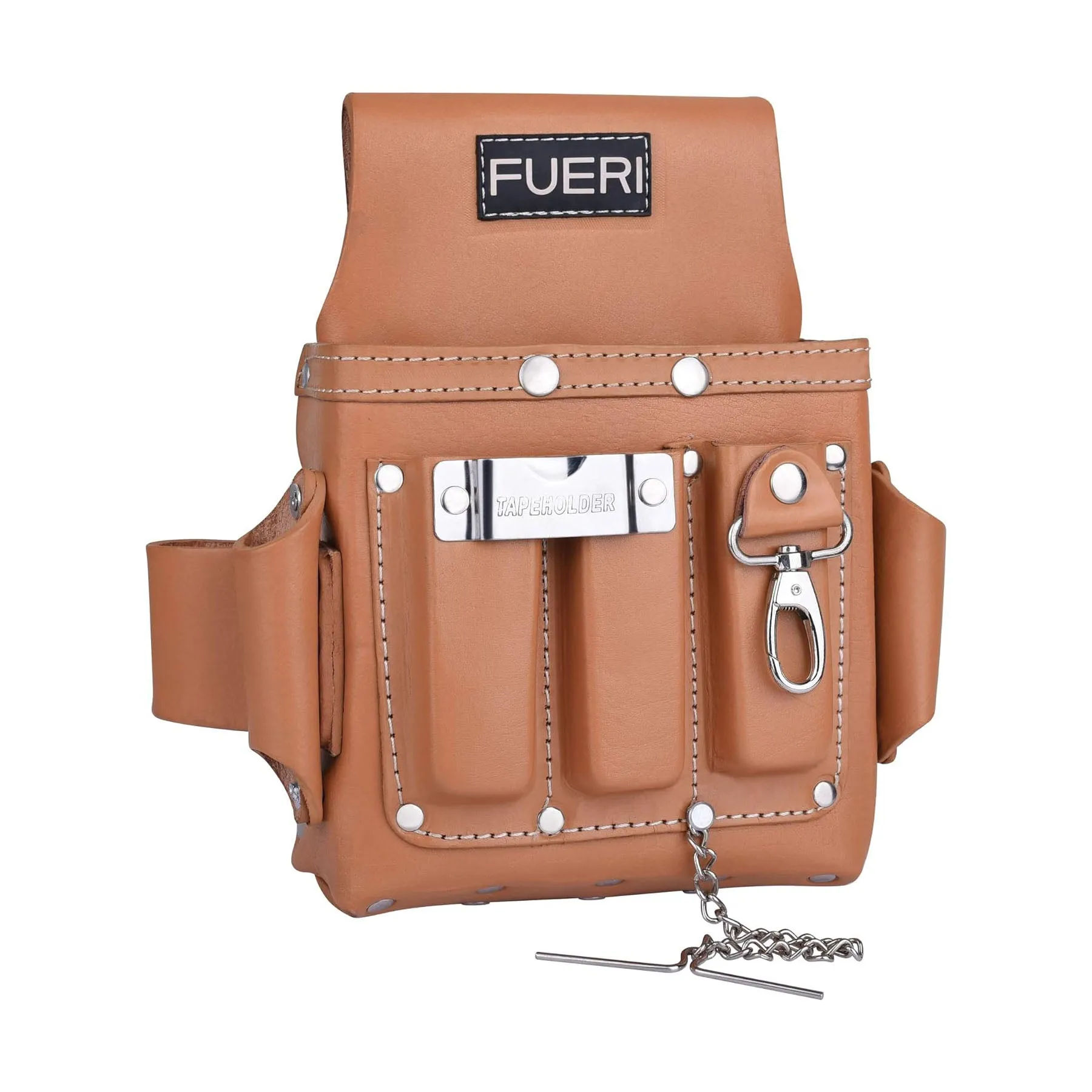 FUERI Professional 4-Pocket Electrician Tool Pouch Kit with Premium Leather