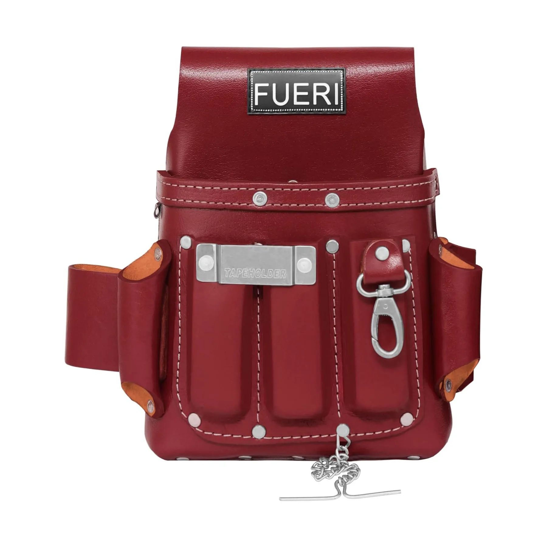 FUERI Professional 4-Pocket Electrician Tool Pouch Kit with Premium Leather