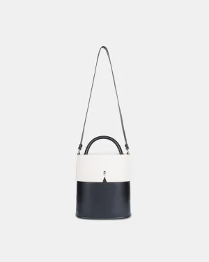 Gaia Bucket Bag - BLACK & OAT