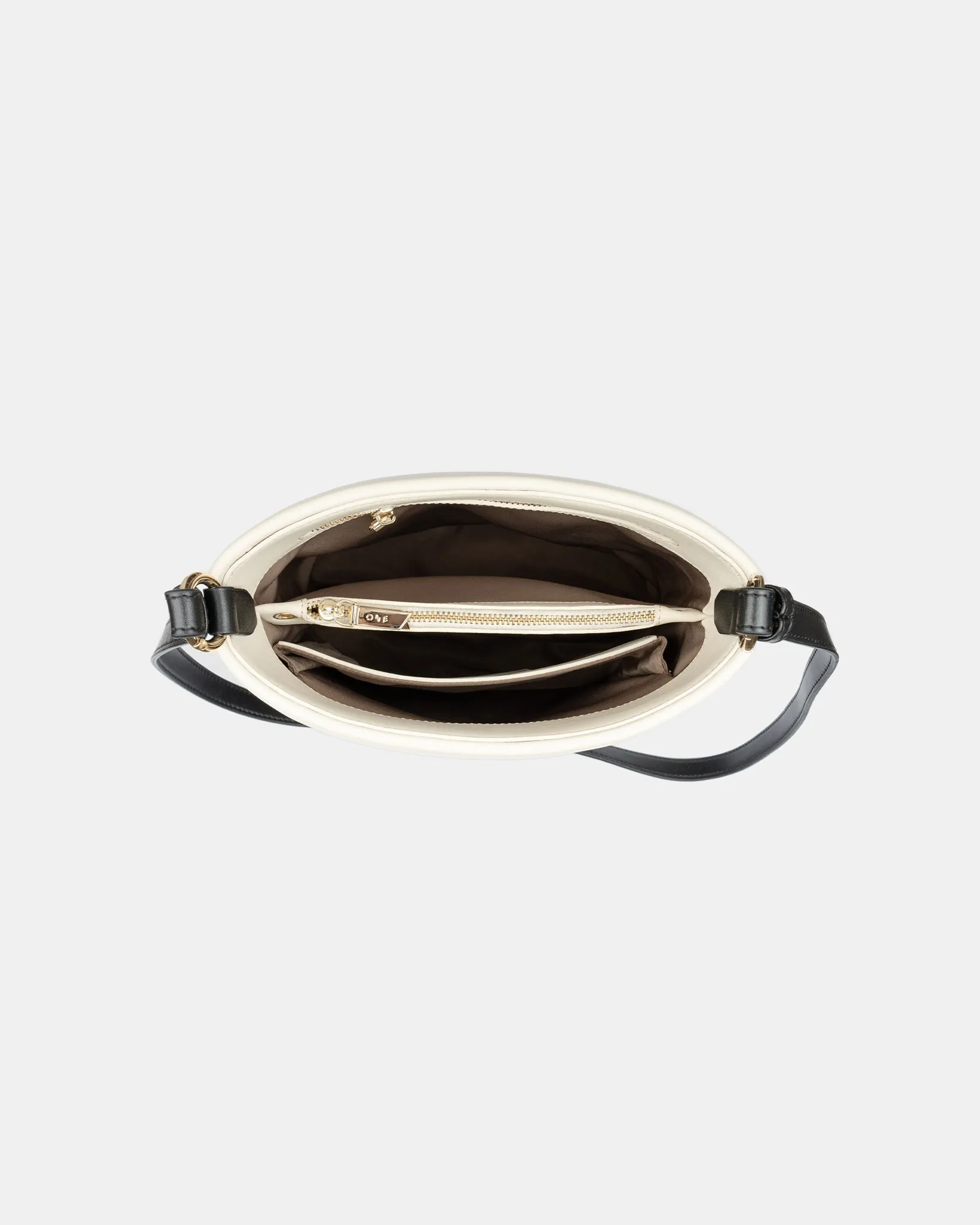 Gaia Bucket Bag - BLACK & OAT
