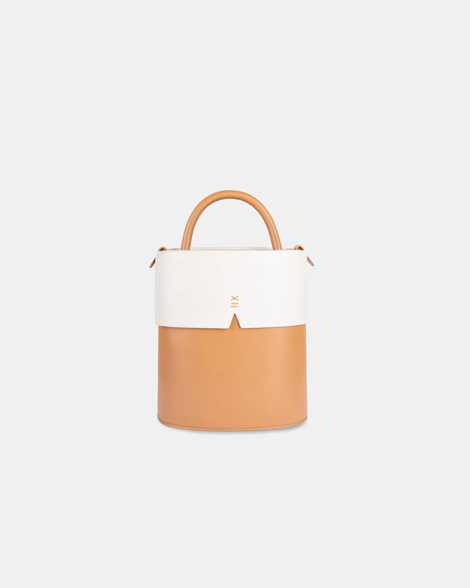 Gaia Bucket Bag - BLACK & OAT