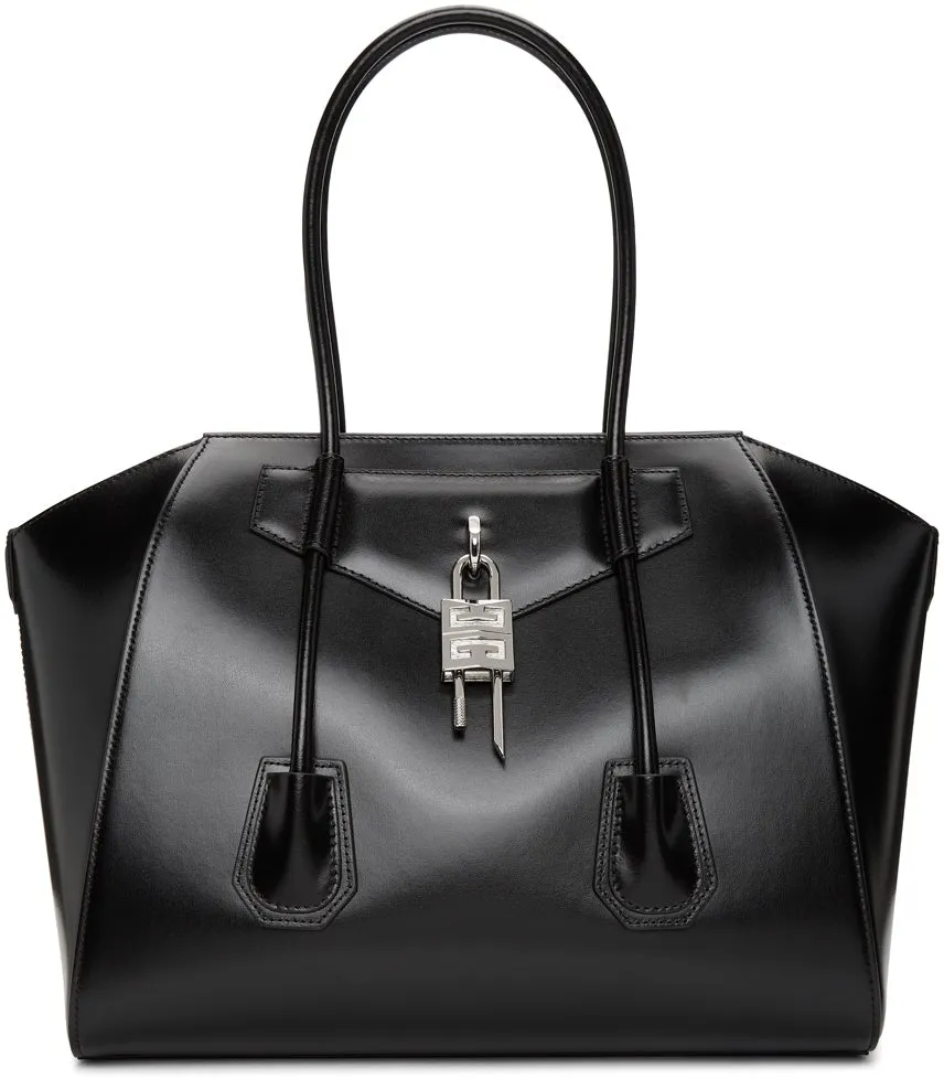 Givenchy Black Medium Antigona With Lock Bag