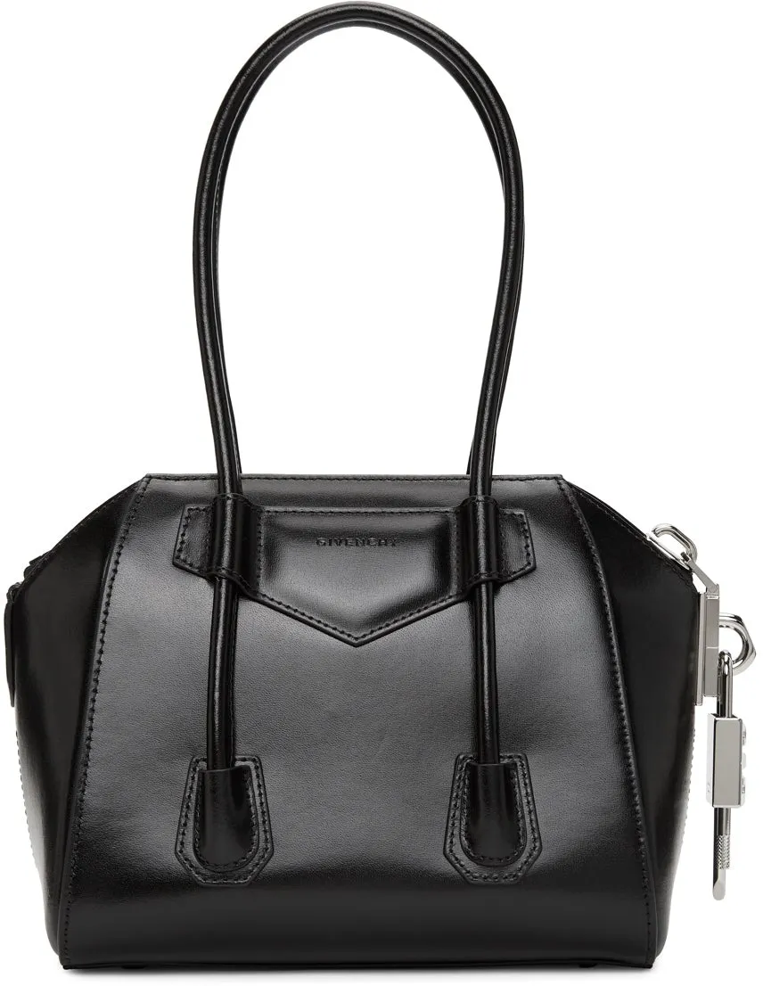Givenchy Black Mini Antigona With Side Lock Bag