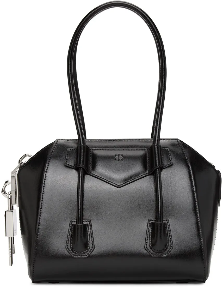 Givenchy Black Mini Antigona With Side Lock Bag