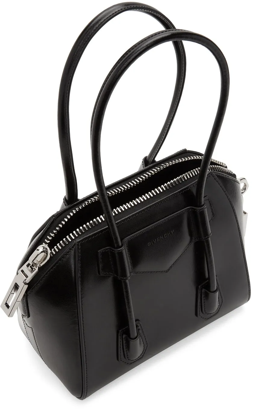 Givenchy Black Mini Antigona With Side Lock Bag