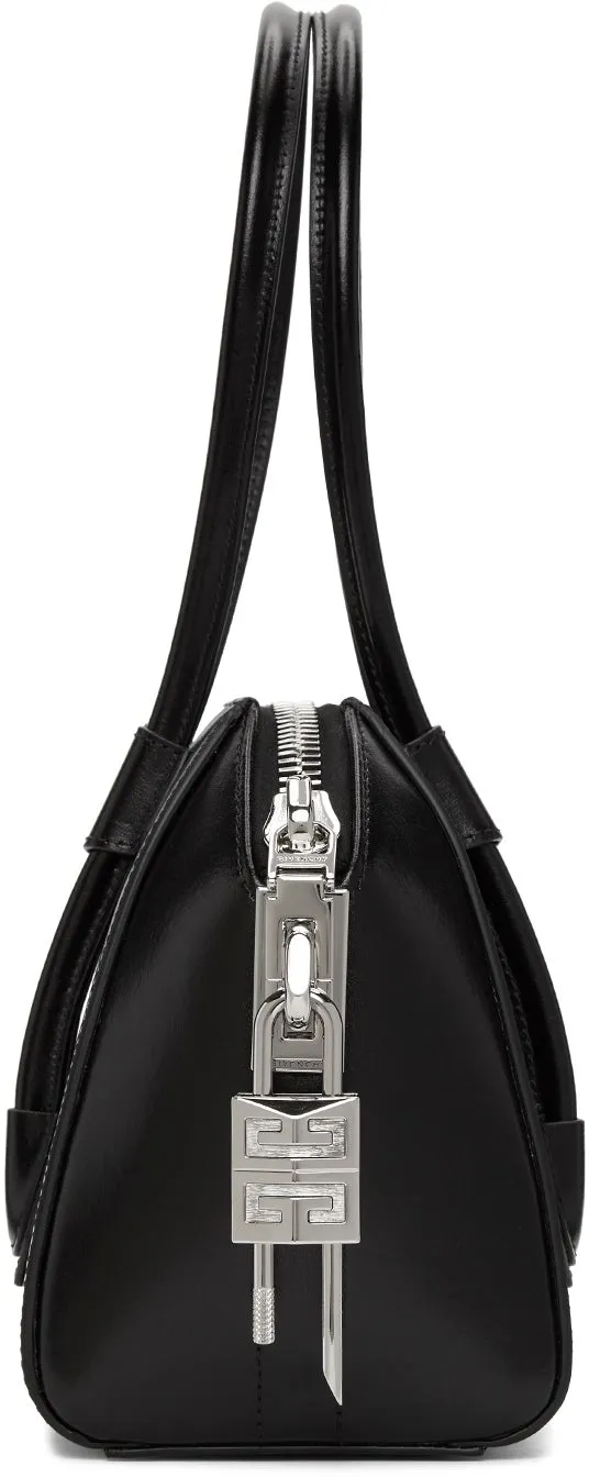 Givenchy Black Mini Antigona With Side Lock Bag