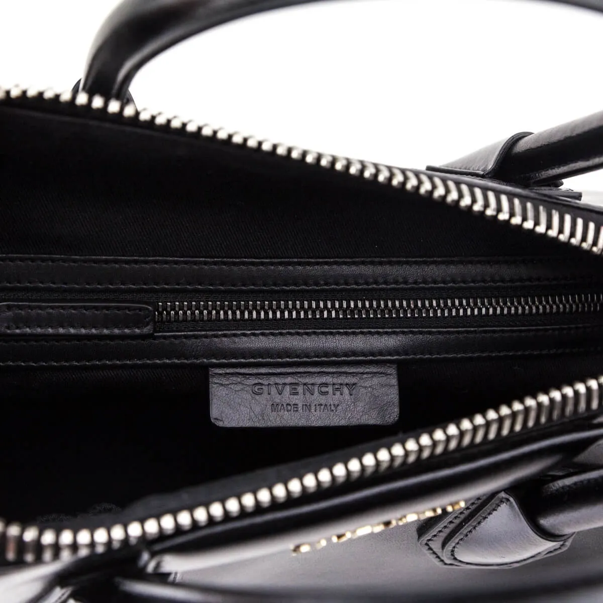 Givenchy Black Shiny Lord Calfskin Small Antigona Bag