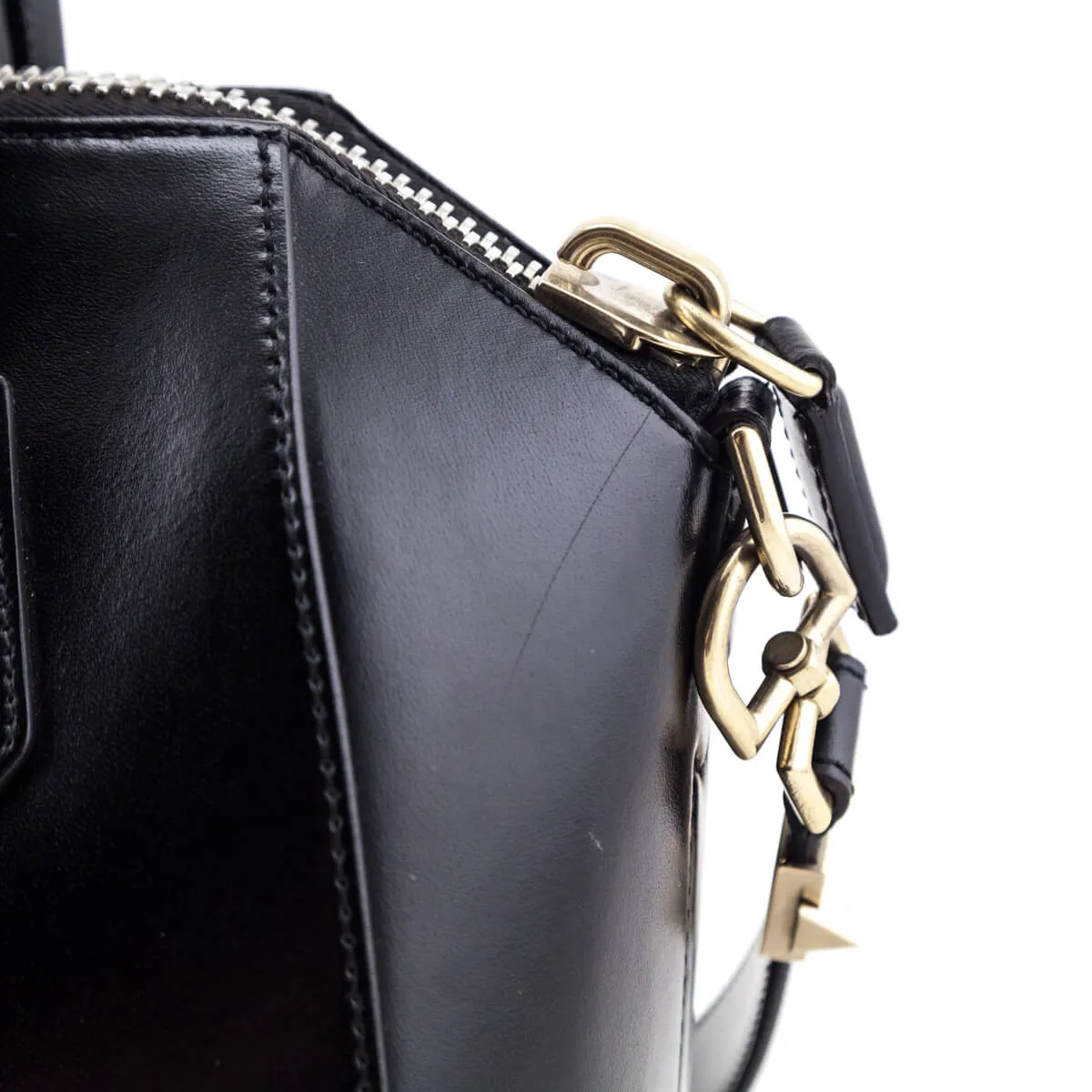 Givenchy Black Shiny Lord Calfskin Small Antigona Bag