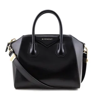 Givenchy Black Shiny Lord Calfskin Small Antigona Bag