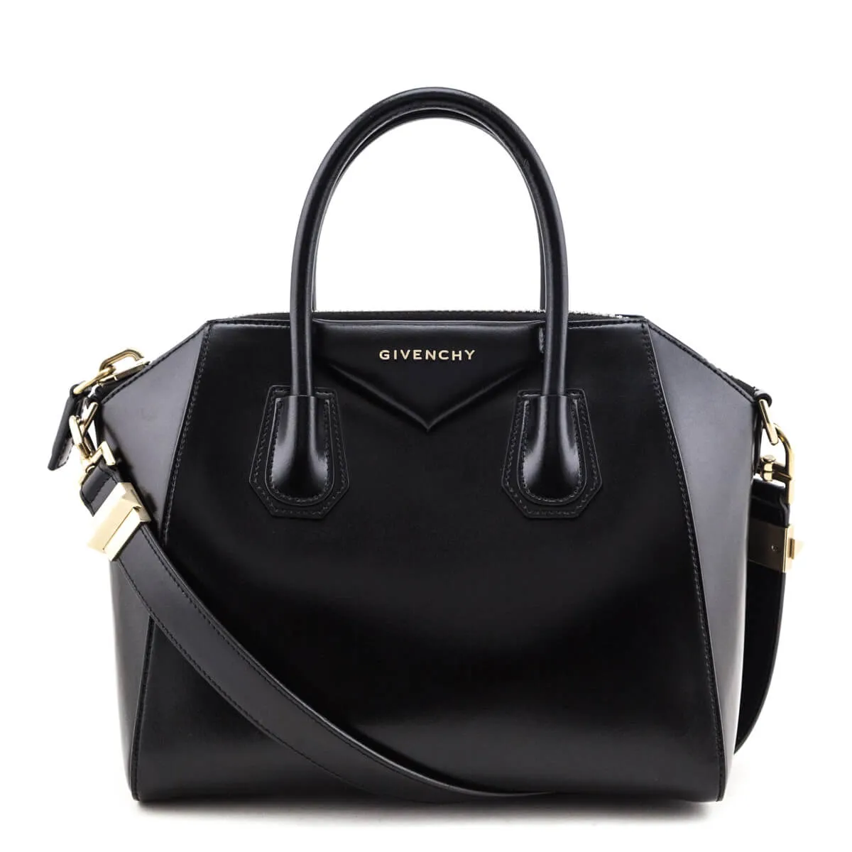 Givenchy Black Shiny Lord Calfskin Small Antigona Bag