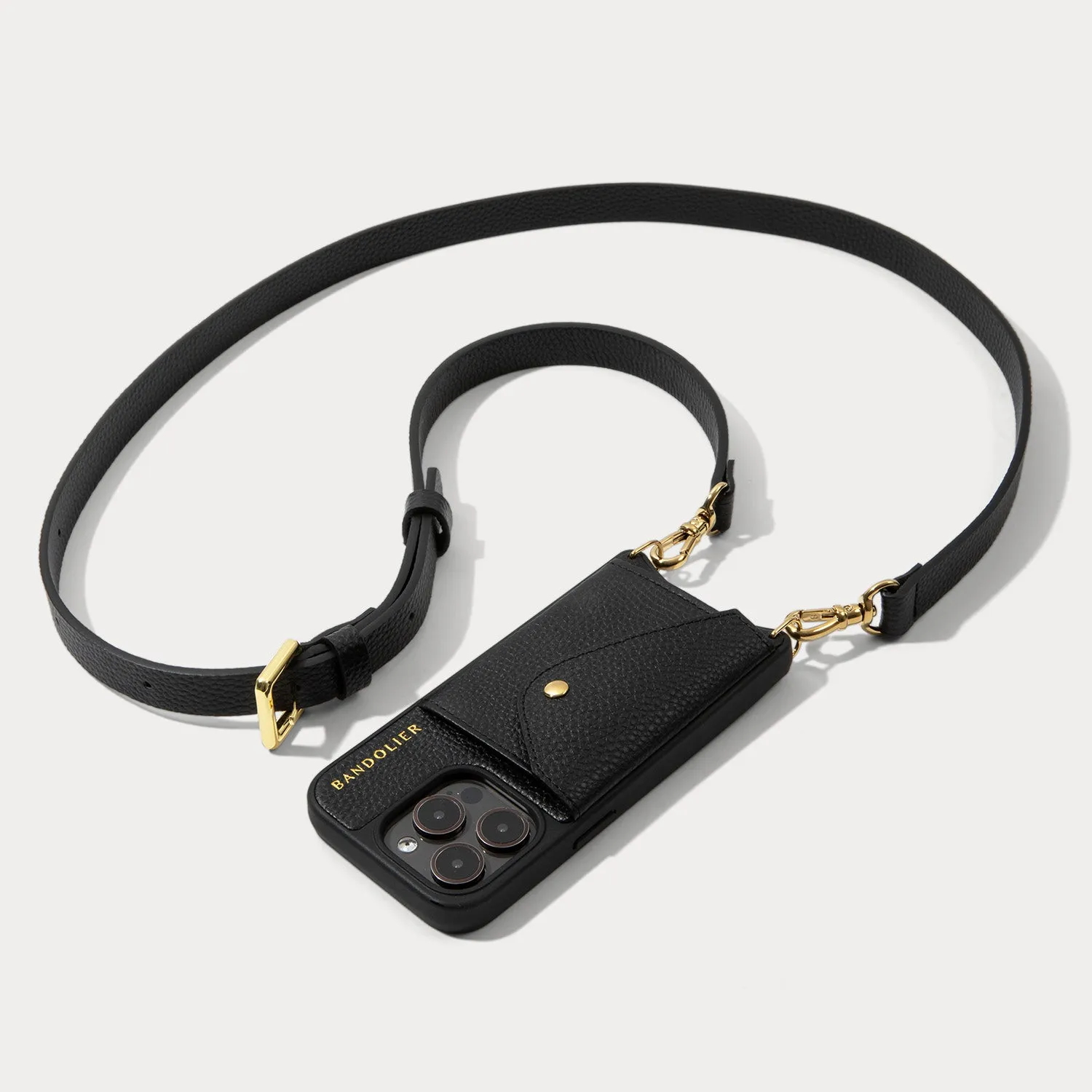 Hailey Fringe Pouch Set - Black/Gold