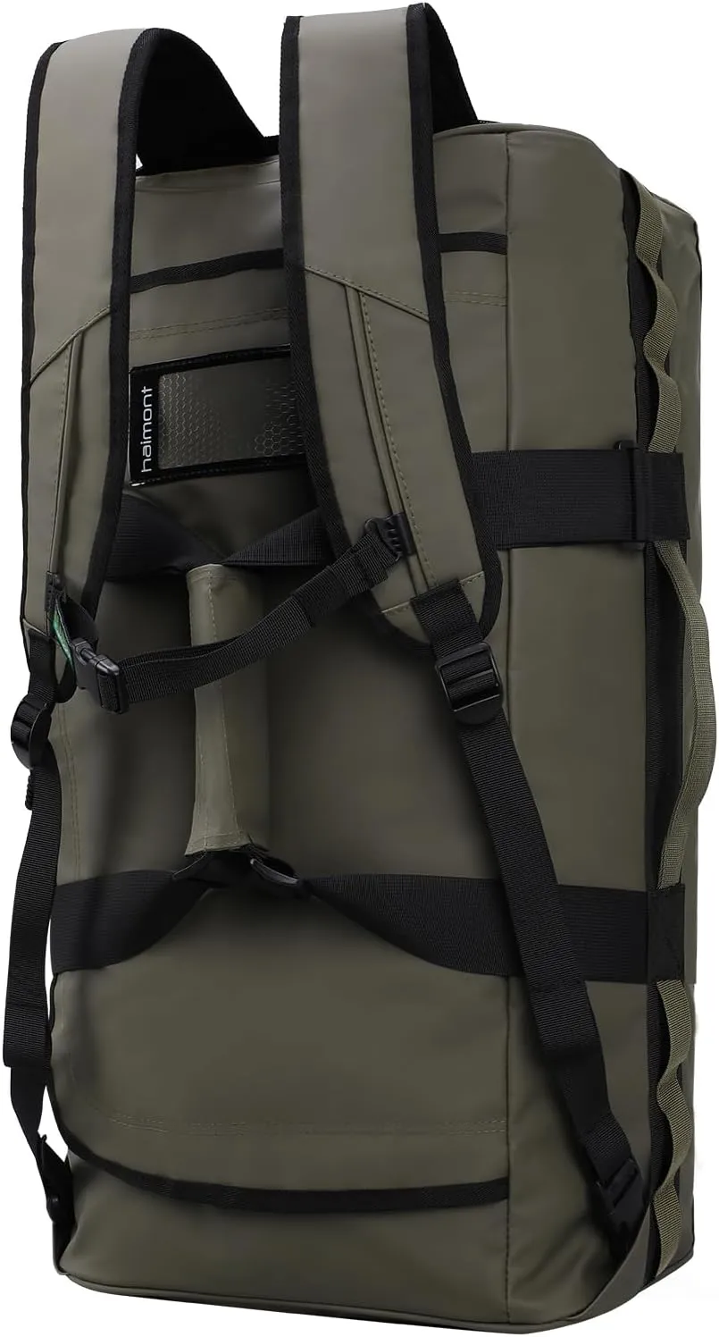 Haimont Water Resistant Backpack Duffle Heavy Duty Convertible Duffle Bag with Backpack Straps for Gym, Sports, Travel, Army Green, 60L