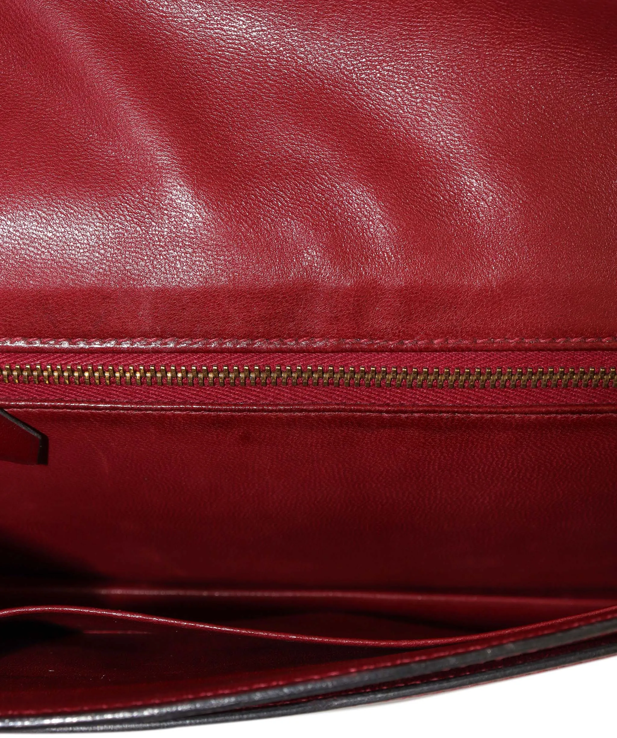 HERMES Lydie 2way Shoulder Clutch Bag Rouge H Box Calf 〇G  DXBS0937