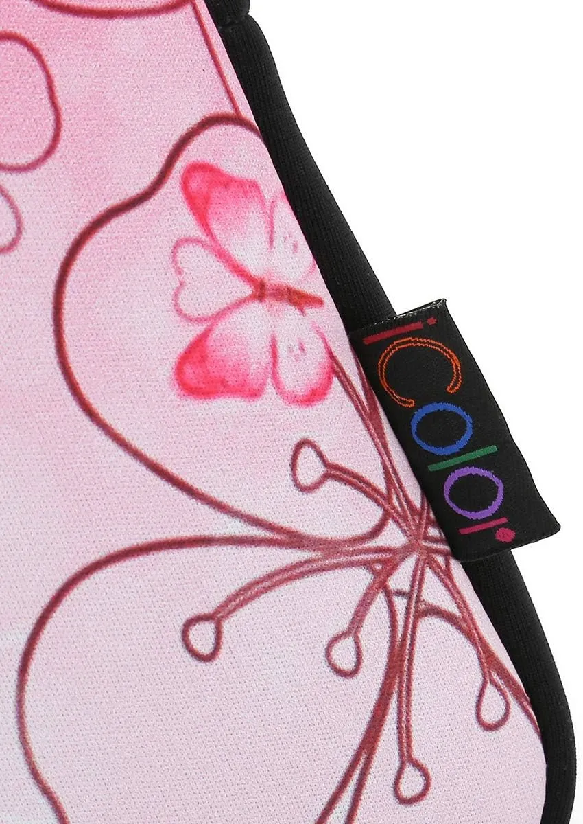 iColor 9.7 10 10.1 10.2 inch Neoprene Tablet Bag Carring Case Sleeve Cover with Handle for 9.7 to 10.2 Inch Laptops/Notebook/ebooks/Kids Tablet/Apple ipad Pink Butterfly ICB10-10
