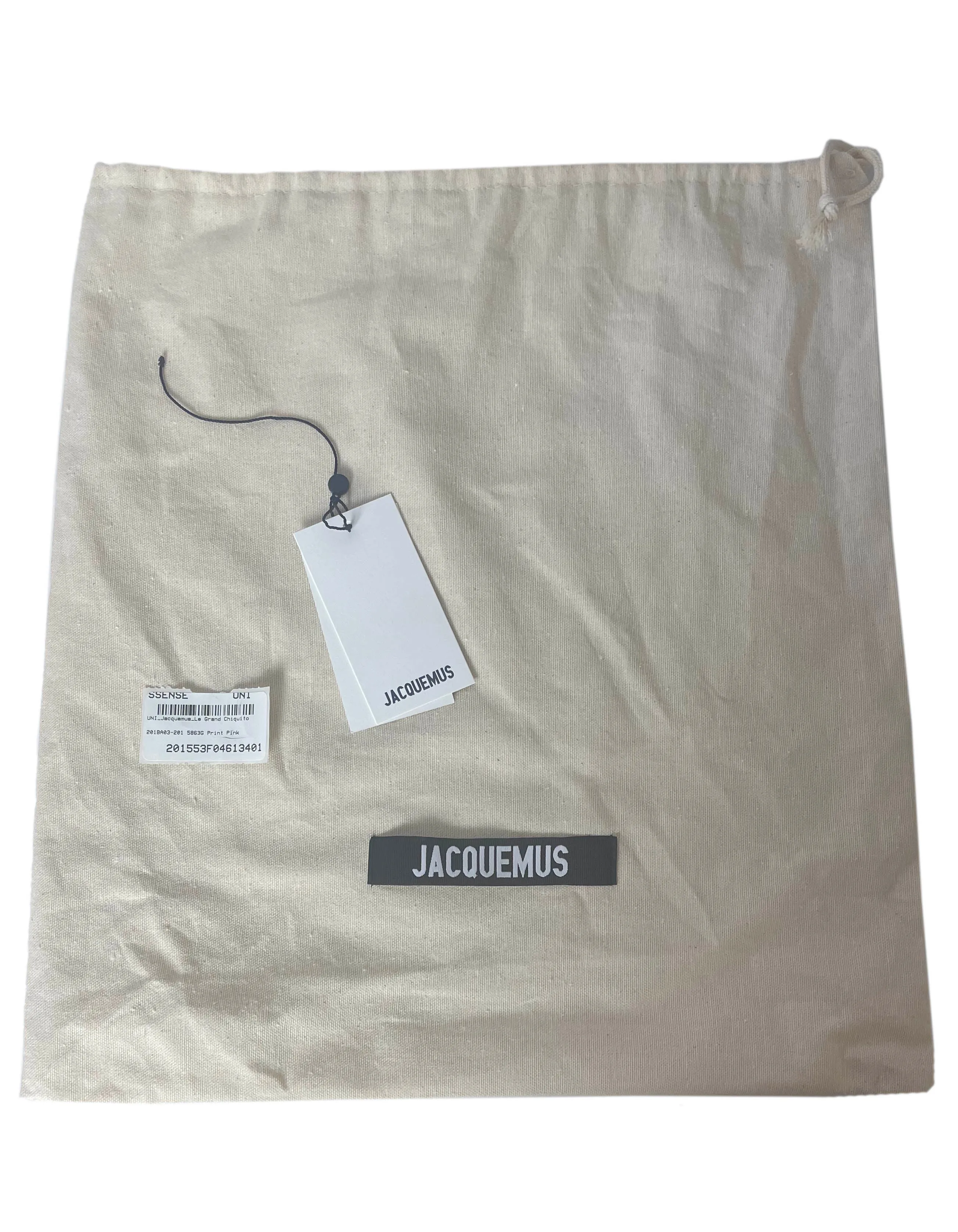 JACQUEMUS Pink Gingham Le Grand Chiquito Tote Bag w/ Crossbody Strap