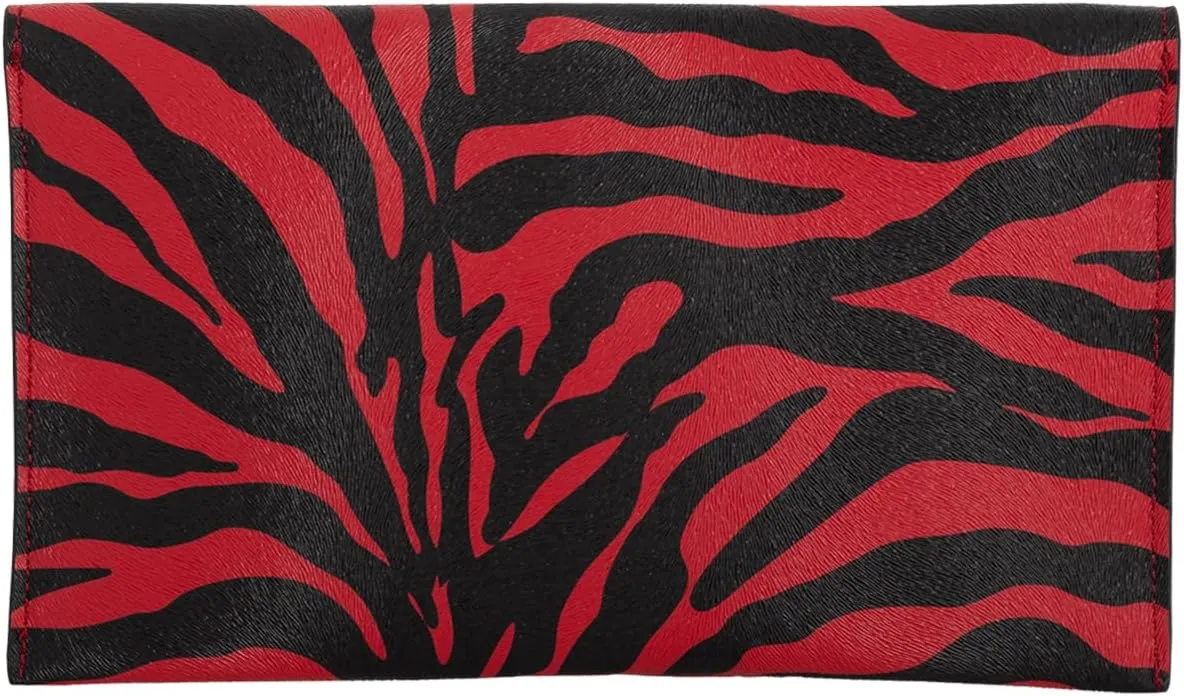 JNB Synthetic Leather Zebra Print Envelope Clutch